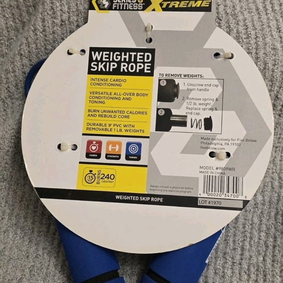 Blue Weighted Skip Rope - Picture 3 of 3